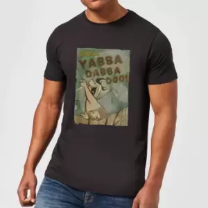 Image of The Flintstones Yabba Dabba Doo! Mens T-Shirt - Black - M