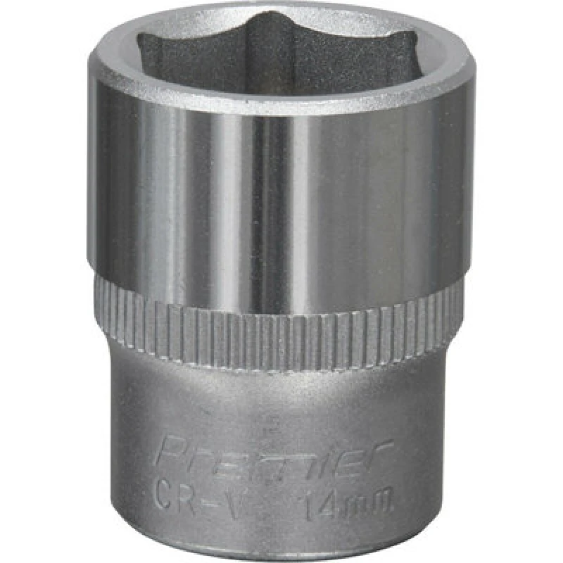 Image of Loops 14mm Forged Steel Drive Socket - 1/4" Square Drive - Chrome Vanadium Socket Metallics