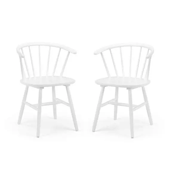 Image of Julian Bowen Set Of 2 Modena Dining Chairs - White MOD322