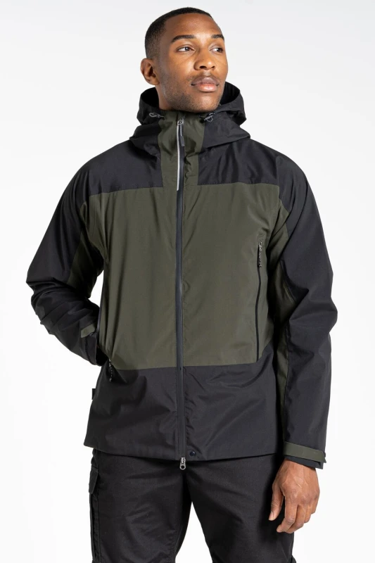 Image of Craghoppers Craghoppers Expert Active Hooded Waterproof Jacket in Green Size: Medium Green M Unisex 5054904702527