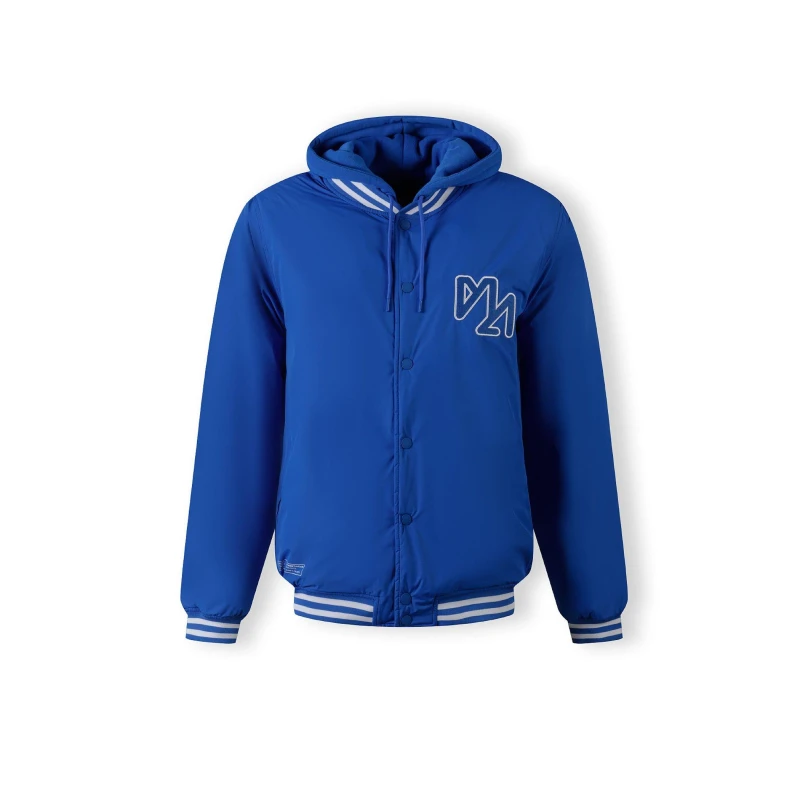 Image of Minoti Men baseball style jacket detachable hood cobalt blue Royal Blue male X Small