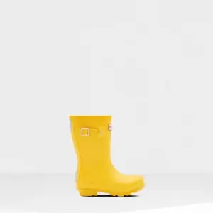 Image of Hunter Original Little Kids Wellington Boots - Yellow - UK 7 Toddler