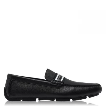 Image of Calvin Klein Kashton Leather Driving Shoes - Black