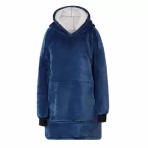Image of Ground Level Luxury Teddy Fleece Hoodie Navy