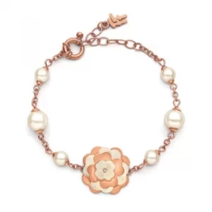 Image of Ladies Folli Follie Sterling Silver Santorini Flower Bracelet