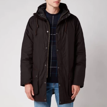 Image of Barbour Mens Hooded Beaufort Wax Jacket - Rustic - S
