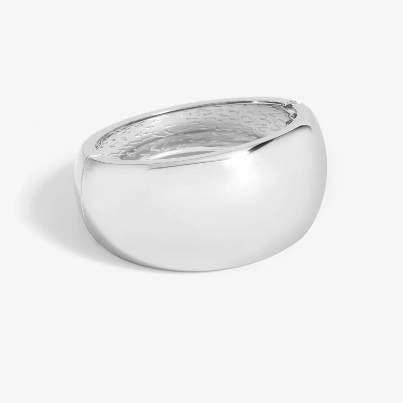 Image of Jon Richard Silver Plated Wide Polished Cuff Silver