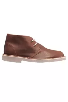 Image of Unlined Distressed Leather Desert Boots