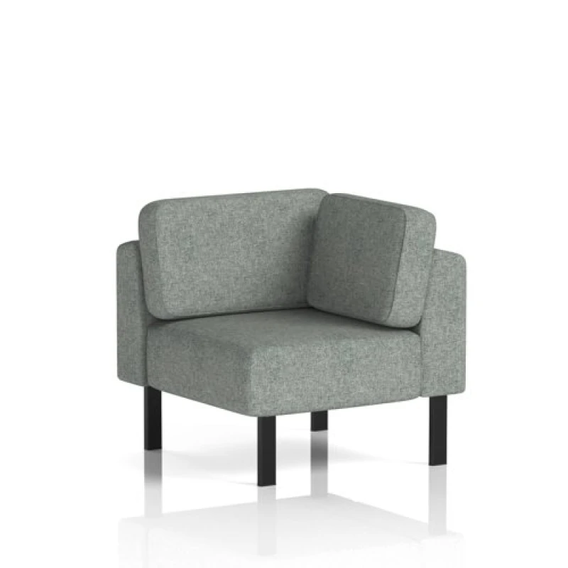 Image of Brixworth Modular Seating Corner Unit with Black in Rivet Fabric - Prime