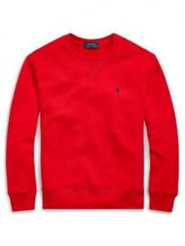 Image of Ralph Lauren Boys Classic Crew Sweat - Red