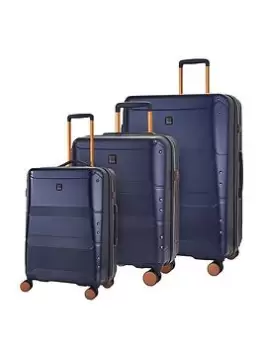 Image of Rock Luggage Mayfair UYVHR 8 Wheel Spinner Navy Suitcase 3Pcs Set