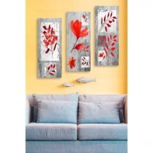 Image of MDF0048 Multicolor Decorative MDF Painting (3 Pieces)