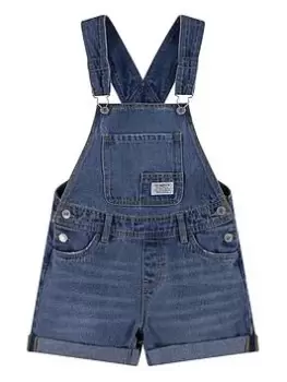 Image of Levis Girls Classic Short Dungarees - Blue Size 4 Years, Women