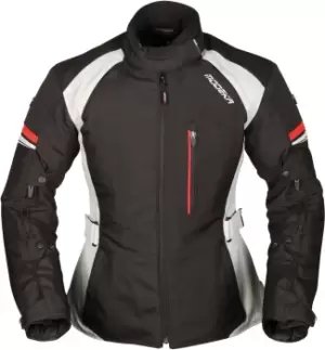 Image of Modeka Violetta Ladies Motorcycle Textile Jacket, black-grey, Size 40 for Women, black-grey, Size 40 for Women