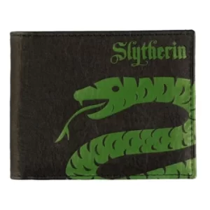 Image of HARRY POTTER Wizards Unite Slytherin Logo & Symbol Bi-fold Wallet, Male, Black (MW858216HPT)