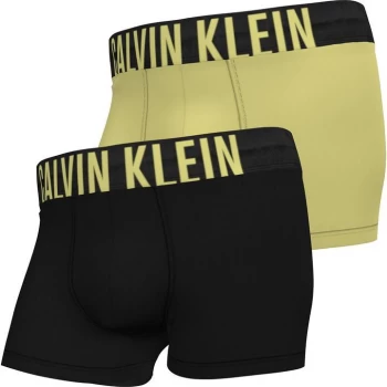 Image of Calvin Klein 2 Pack Intense Power Boxers - Blk/Pop Yellow