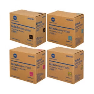 Image of Konica Minolta TNP48 Black and Tri Colourss Toner Cartridge Multipack