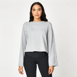 Image of USA Pro Pro Tie Back Sweatshirt - Grey Marl
