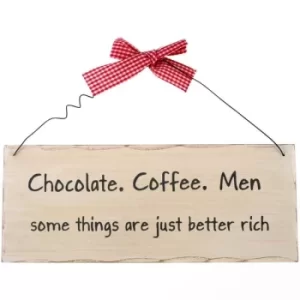 Image of Chocolate, Coffee, Men Hanging Sign