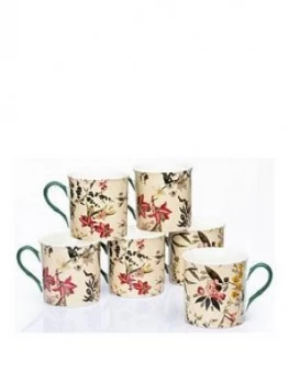Image of Waterside Set Of 6 Botanical Mugs