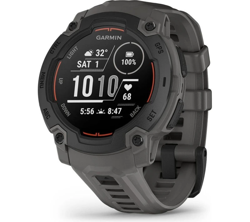 Image of Garmin Instinct E Smartwatch - 45 mm, Black with Charcoal Silicone Band, Black 753759339463