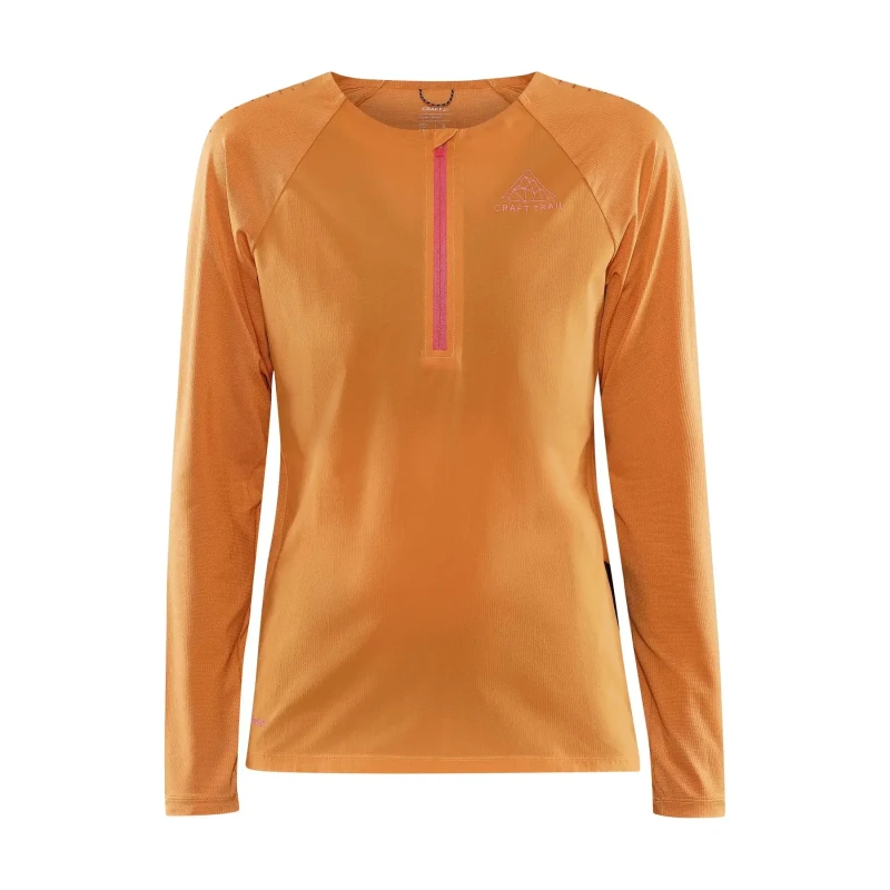 Image of Womens Long Sleeve Jersey Craft Pro Wind Orange Female S