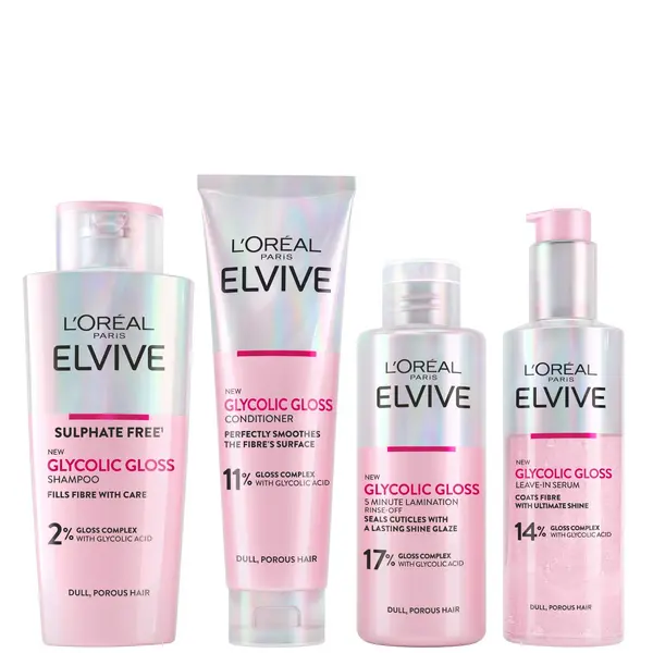 Image of LOreal Paris Elvive Glycolic Gloss Glossing Routine for Dull Hair