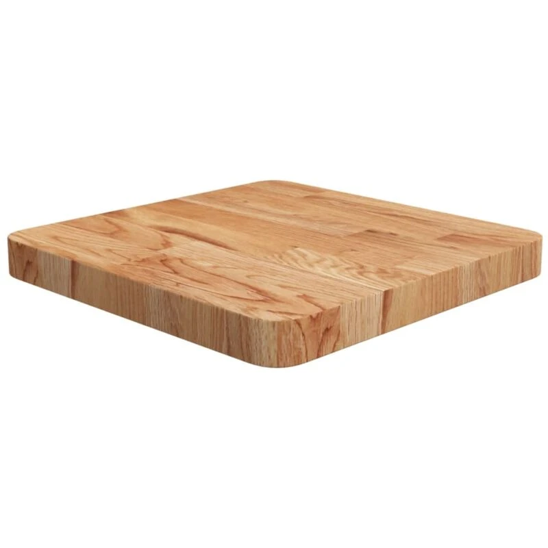 Image of Vidaxl Square Table Top Light Brown 40X40X4Cm Treated Solid Wood Oak, Brown 343057