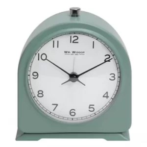 Image of WILLIAM WIDDOP Matt Sage Green Metal Beep Alarm Clock