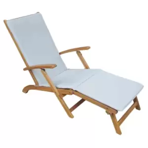 Image of Royalcraft Henley Steamer Chair With Grey Cushion