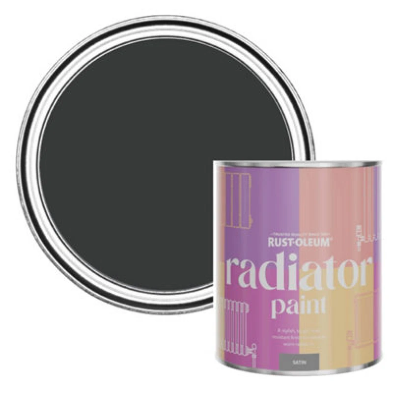 Image of Rust-Oleum Rust-Oleum Radiator Satin Paint 750ml - Natural Charcoal