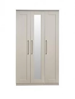 Image of Swift Larson Part Assembled 3 Door Mirrored Wardrobe