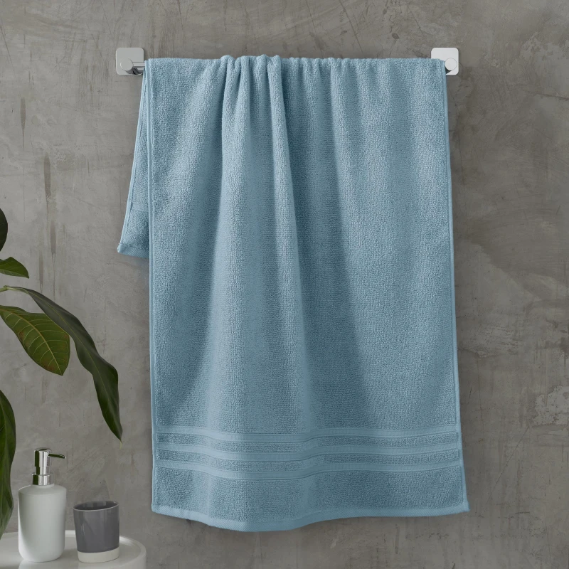 Image of Catherine Lansfield 'Zero Twist' Bath Towel Blue