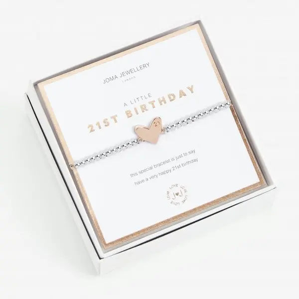 Image of Beautifully Boxed A Little Happy 21st Birthday Bracelet 5079