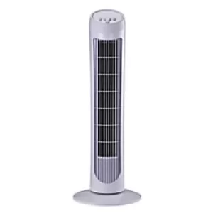Image of HOMCOM Tower Fan 824-001WT 70° 45W White 750 mm