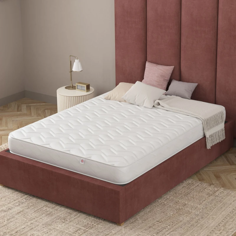 Image of Catherine Lansfield Catherine Lansfield Vitality Support Memory Foam Hybrid Mattress in White Size: Small Single White Small Single Unisex 505763230