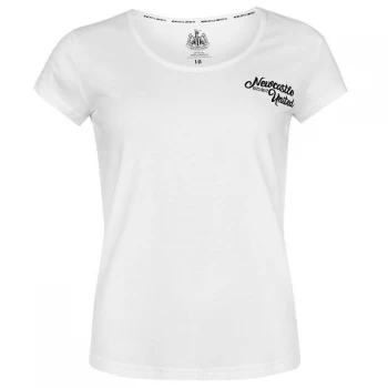 Image of NUFC Newcastle United FC Script T Shirt Ladies - White
