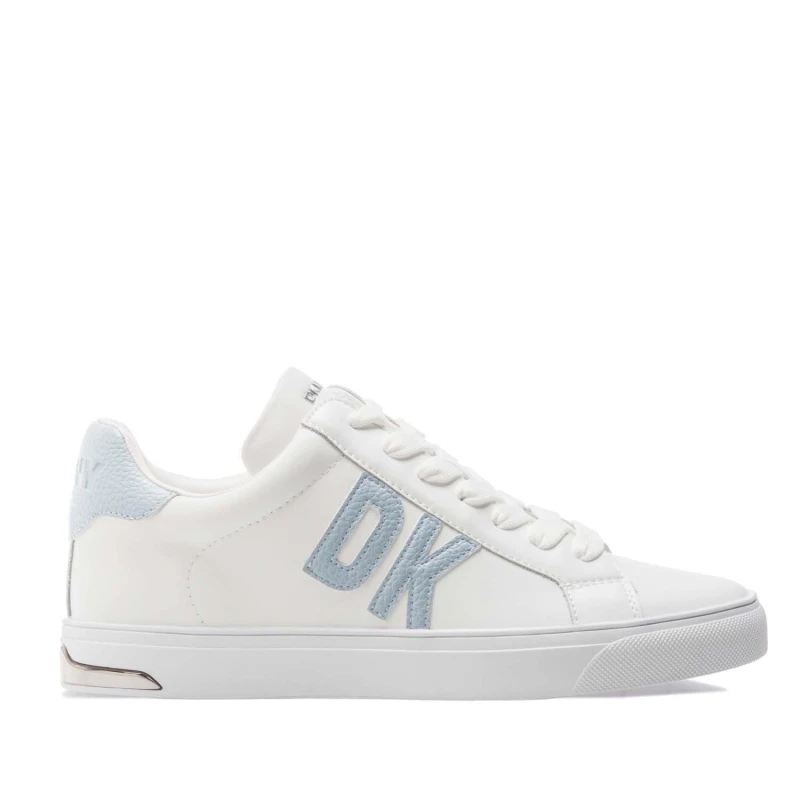 Image of DKNY Abeni Lace Up Trainers White Black female UK 4
