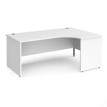 Image of Office Desk Right Hand Corner Desk 1800mm White Top With Graphite Frame 800mm Depth Contract 25