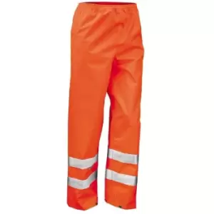Image of Result Mens Hi-Vis Trousers / Pants (L-XL) (Hi Vis Orange) - Hi Vis Orange