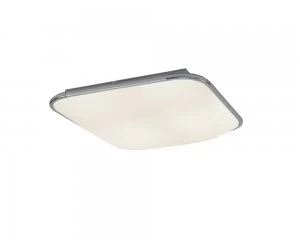 Image of Flush Ceiling Light Square 45cm, 24W LED, 4000K, 1400lm, White, Acrylic Diffuser