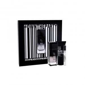 Image of Carolina Herrera 212 VIP Black Gift Set 100ml Eau de Toilette + 100ml Shower Gel + 10ml Eau de Toilette