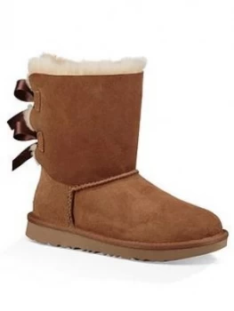 Image of Ugg Girls Bailey Bow Ii Boots - Chestnut