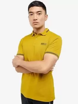 Image of Barbour International Essential Tipped Polo Shirt - Yellow, Yellow Size M Men