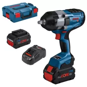 Image of Bosch GDS 18V-1000 BITURBO 18v Cordless Brushless High Torque ½Drive Impact Wrench 2 x 8ah Li-ion ProCore Charger Case