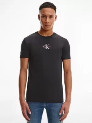 Image of Calvin Klein Jeans Calvin Klein Jeans Monogram Logo T-Shirt, Black Size M Men
