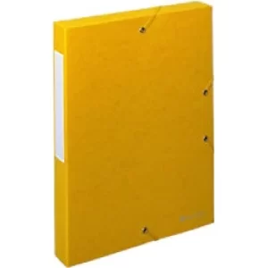 Image of Scotten Elasticated Box File A4 40mm, Yellow, Pack of 10