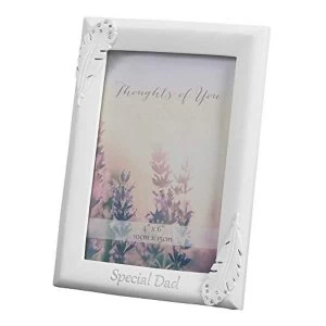 Image of 4" x 6" - Thoughts of You Feather Frame with Crystals - Dad