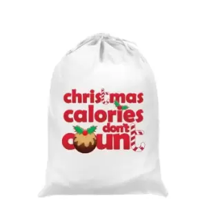 Image of Grindstore Christmas Calories DonA't Count Santa Sack (One Size) (White/Red)