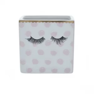 Image of Eyelash Tumbler Pink and Gold 9cm